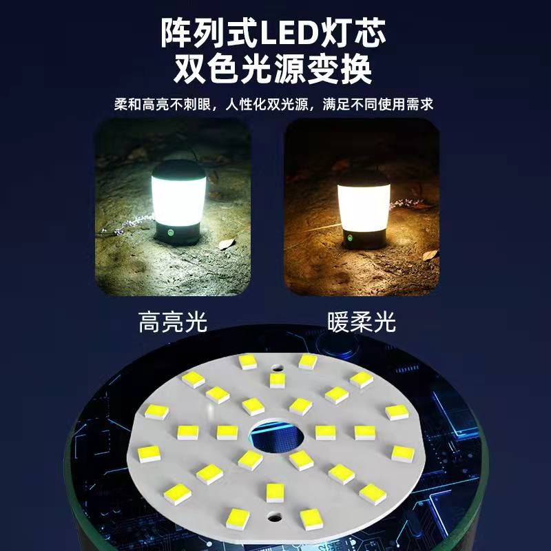 Cross-border new led camping light, multi-functional street stall outdoor fishing light, USB charging emergency camping tent light Specification image