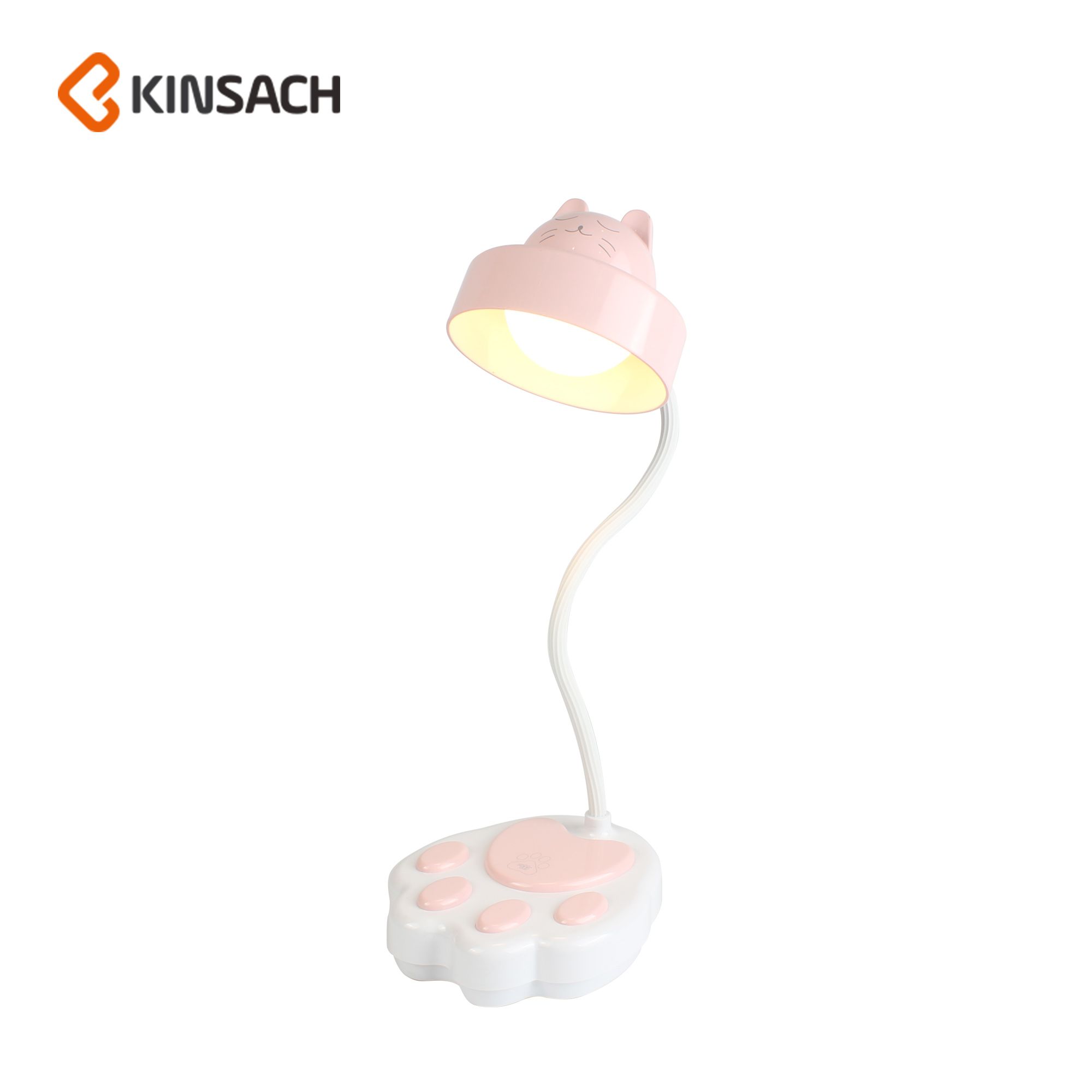 Creative animal cartoon LED rechargeable table lamp Cat claw design dual mode endless dimming eye protection reading folding table lamp