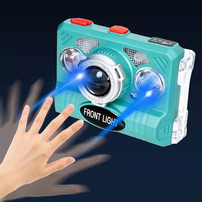 New LED strong light head lamp, mini multi-functional fishing lamp, hand-waving smart sensor lamp, head-mounted flashlight Specification image