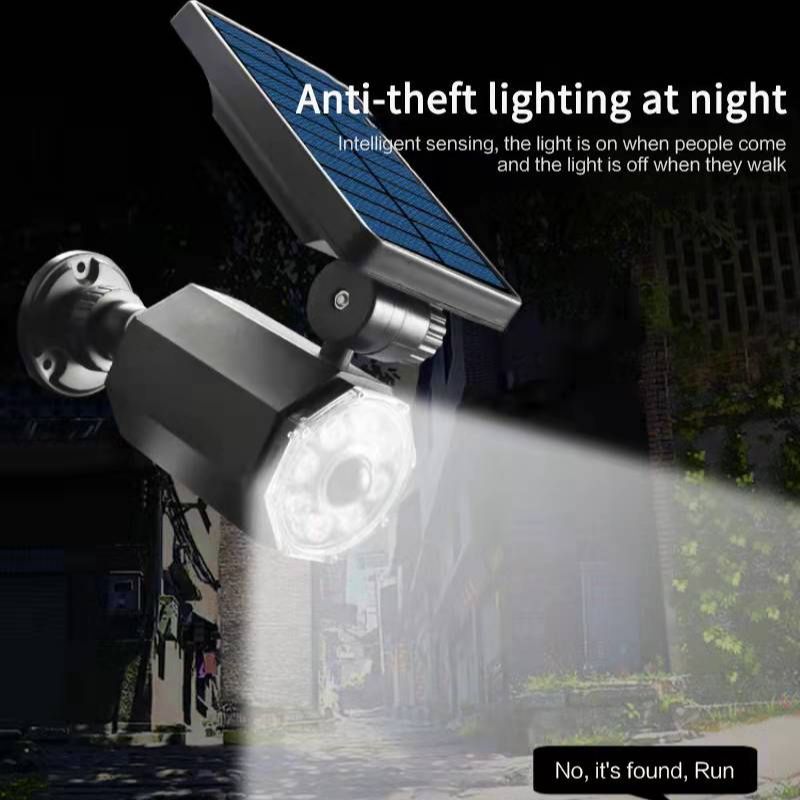New solar wall lamps, simulation monitoring fake cameras, human infrared sensing courtyard lamps, garden lamps and spotlights pic 1