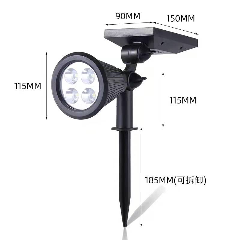 Solar led lawn lights, floodlights, rgb outdoor courtyard atmosphere lights, park wall lights, ground plug landscape lights