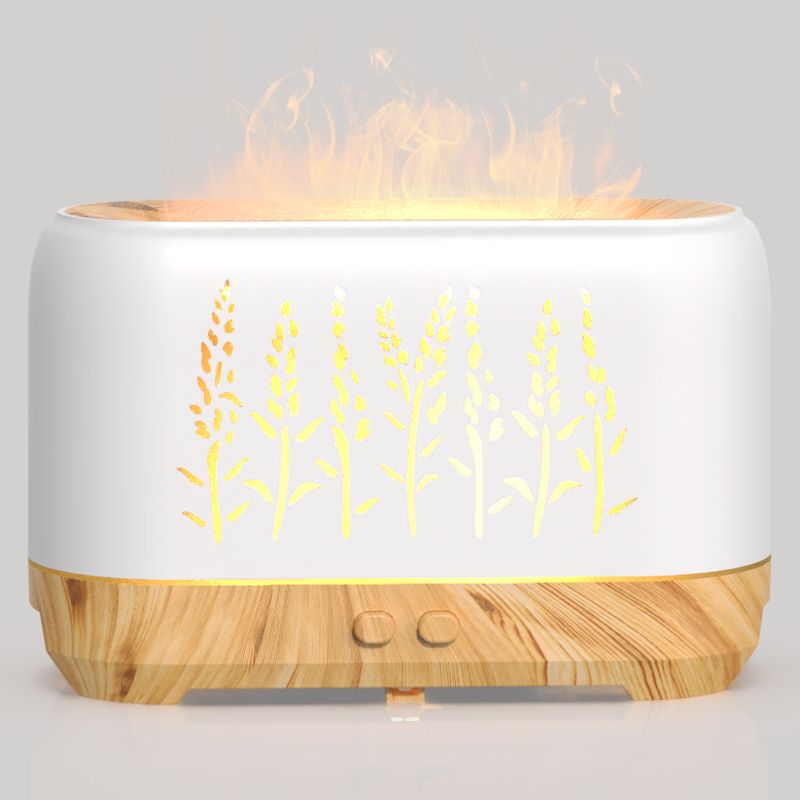 New 200ml flame aroma diffuser with hollow lavender 5V humidifier, home usb flame aroma diffuser Specification image