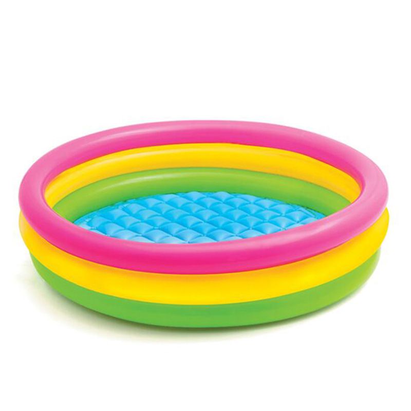 INTEX fluorescent inflatable pool open-air thickened three-ring inflatable swimming pool children's paddling pool thumbnail