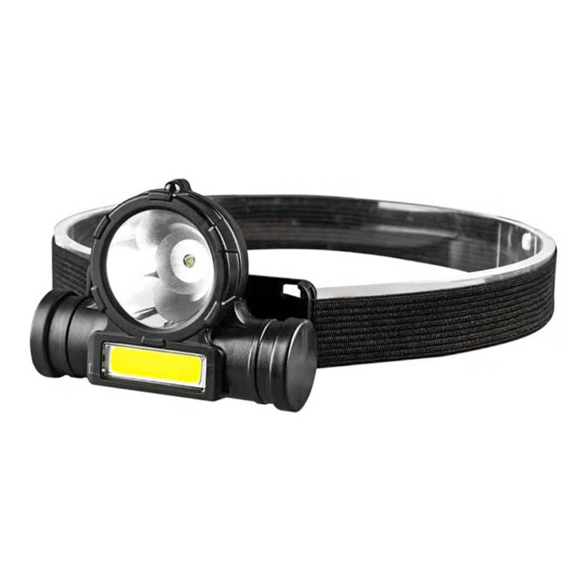 Dual-source strong headlight, USB charging, COB ultra-bright long-range LED, outdoor camping, night fishing head-mounted flashlight