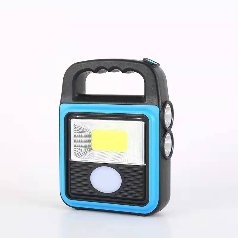 Outdoor LED multi-functional solar floodlight, USB charging high-intensity portable flashlight, COB portable camping flashlight details Picture