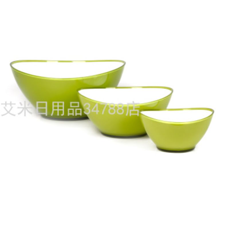 New Oval Salad bowl PS Medium Kitchen Bowl two-color bowl QJ-2017B
