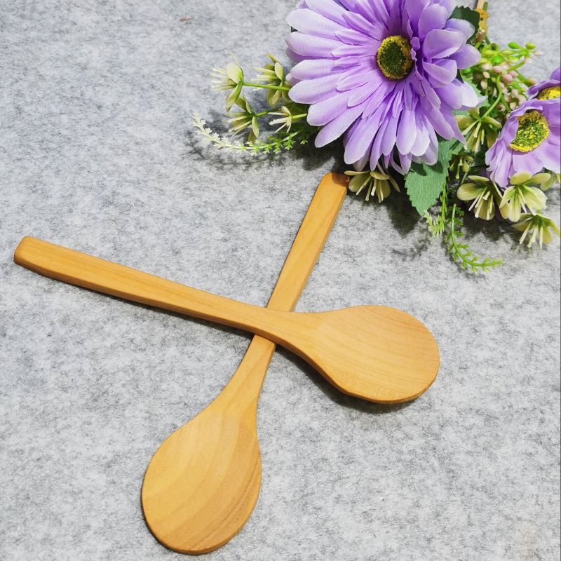 Jiehao bamboo and wood Japanese dessert round spoon, natural wood color baby rice spoon, honey spoon Application Scenario