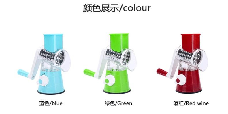 Three-in-one spiral slicer for vegetables,fruits and potatoes functional kitchen utensils Application Scenario