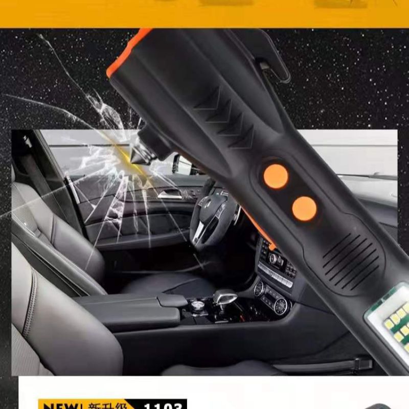 Strong flashlight, led with charging, multi-functional work light, fire alarm, outdoor self-defense, window-breaking device, car repair light pic 5