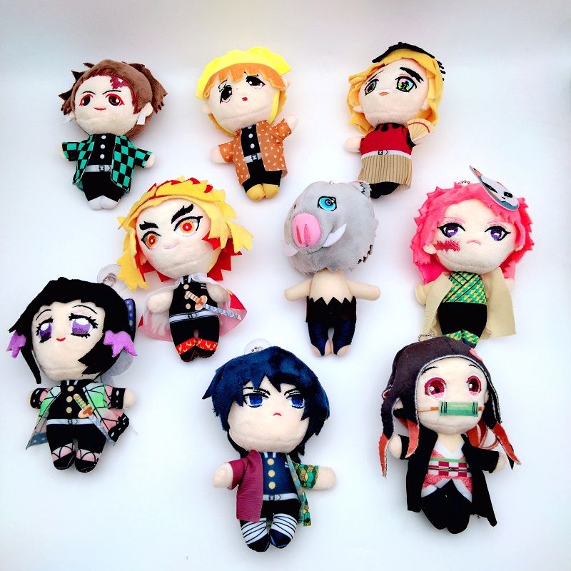 Anime two yuan ghost kill sword charcoal Ji Lang you plush doll key chain couple backpack pendant wholesale