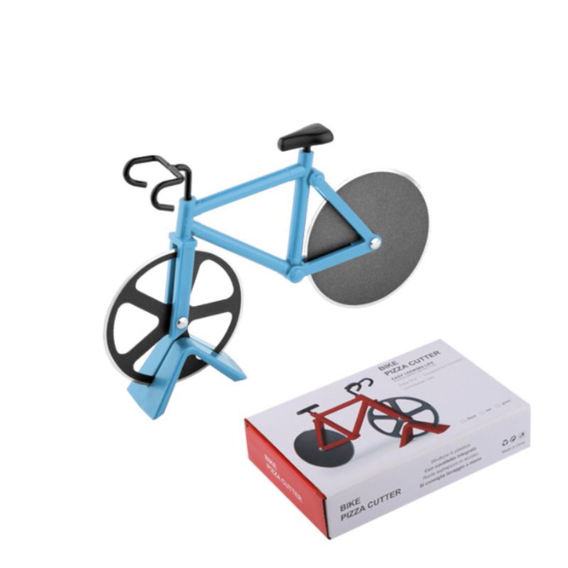 Creative stainless steel rotary knife for bicycle pizza cutting for export details Picture