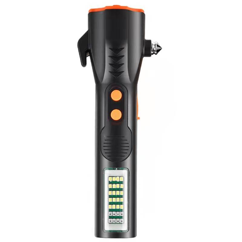 Strong flashlight, led with charging, multi-functional work light, fire alarm, outdoor self-defense, window-breaking device, car repair light Specification image