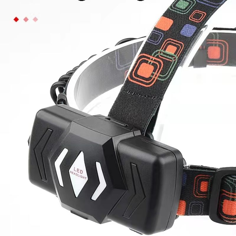 Cross-border new 2T6 white and yellow dual-source strong headlamp, outdoor ultra-bright LED headlamp, charging head-mounted flashlight Item Picture