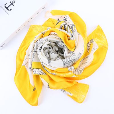 Large Kerchief Ethnic Print All-Match Large Silk Scarf Satin Scarf Travel Sun Protection Beach Towel Shawl thumbnail
