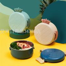6026 Creative Pineapple stainless steel lunch box Cute children sealed complementary food insulated bento box Instant noodle bowl ML