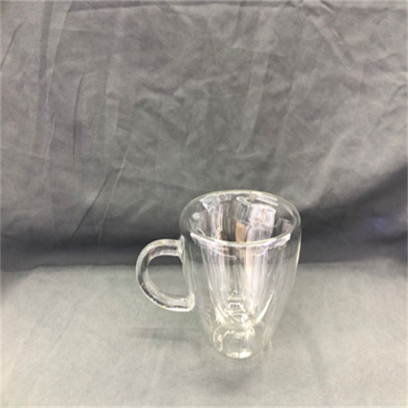 双层茶杯 手工杯   耐热玻璃透明茶杯 AC-桃心杯/小