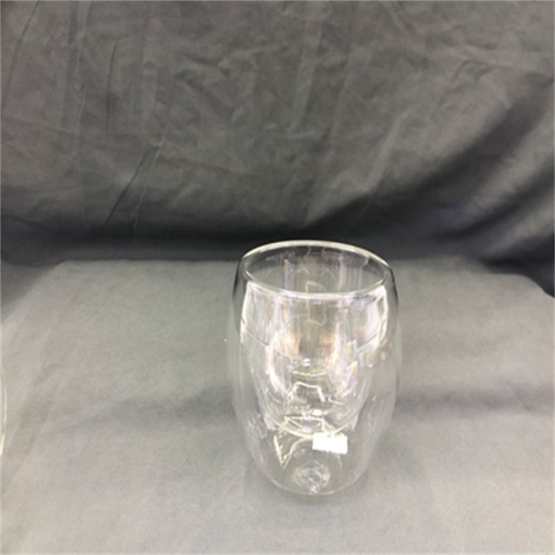 Double-layer tea tasting cup, handcrafted cup, heat-resistant glass transparent tea cup AC- flower-shaped cup