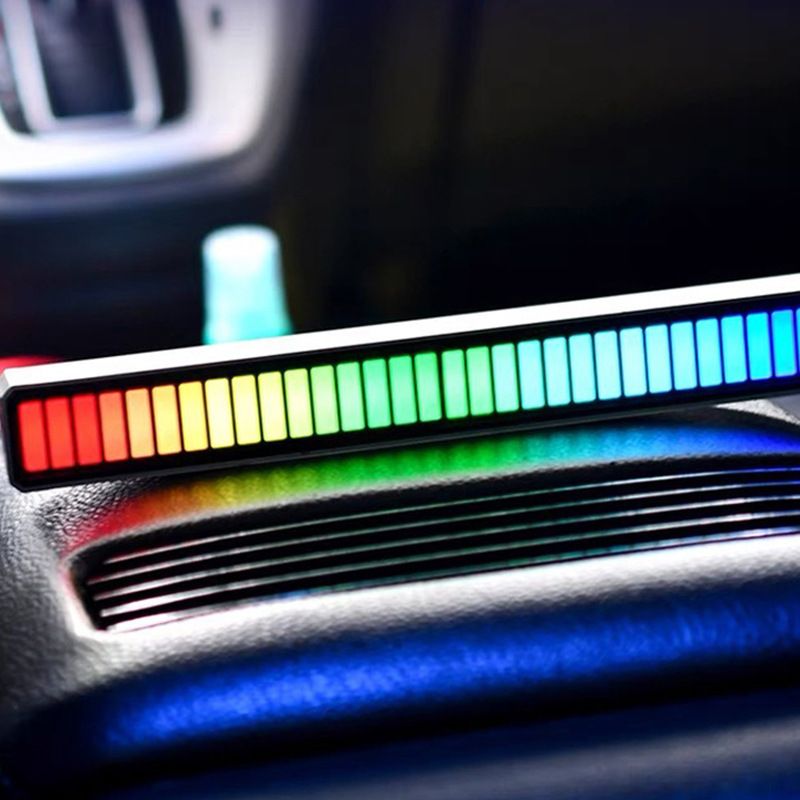 跨境新款APP声控车载智能拾音氛围灯充电款RGB音乐节奏灯详情图3