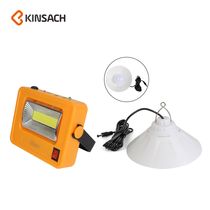 Solar work light built-in 18650 lithium battery can be used as a charging bank with light bulbs