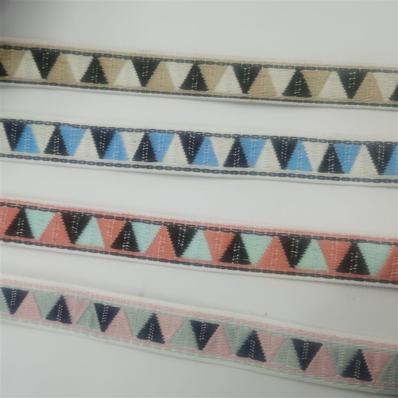 1.8cm三色三角形对插几何图形织带白底外贸织带饰品配件皮带围巾A详情图5