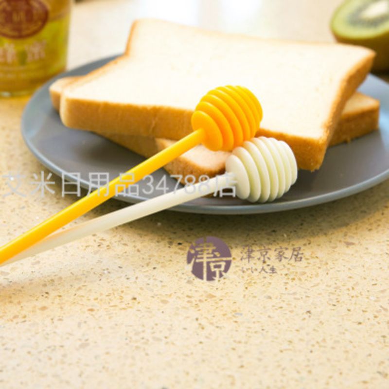 日本ECHO塑料长柄蜂蜜棒果酱棒蜂蜜勺咖啡搅拌棒果酱勺2个装详情图5