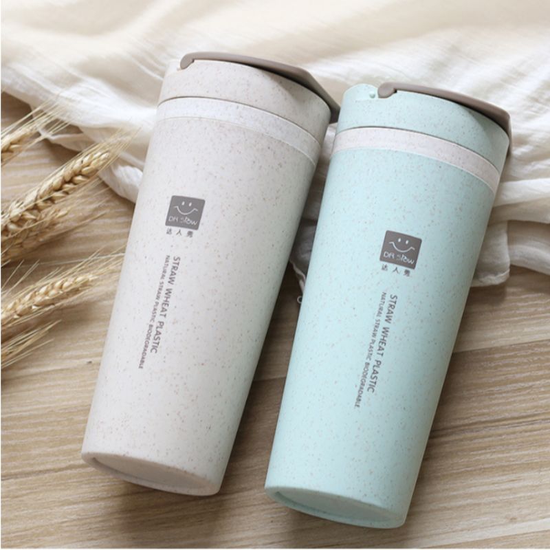 Creative wheat straw fiber water cup 450ml foreign trade