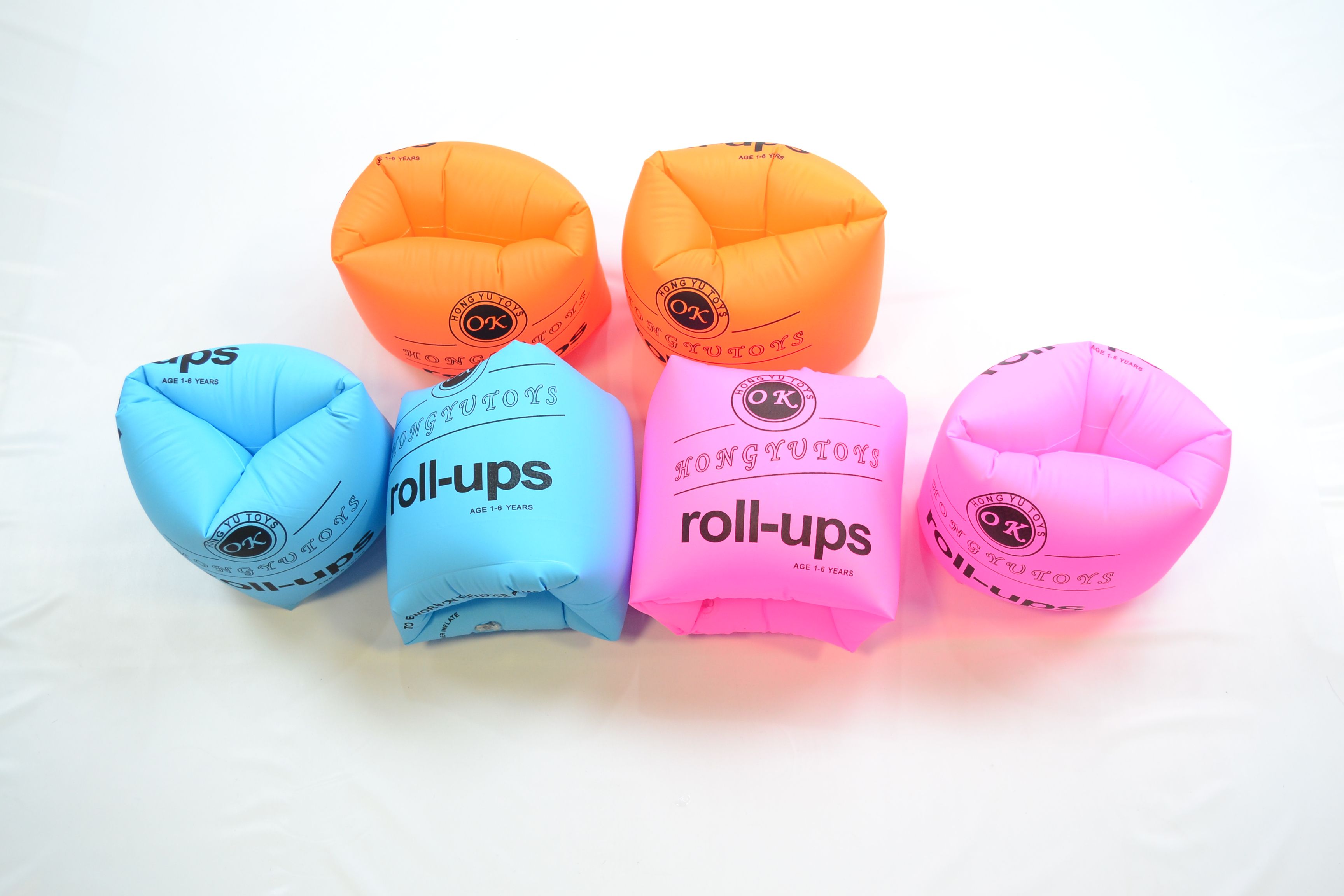 Factory wholesale inflatable thickened adult and children swimming sleeve arm rings, swimming double airbag arm rings pair set