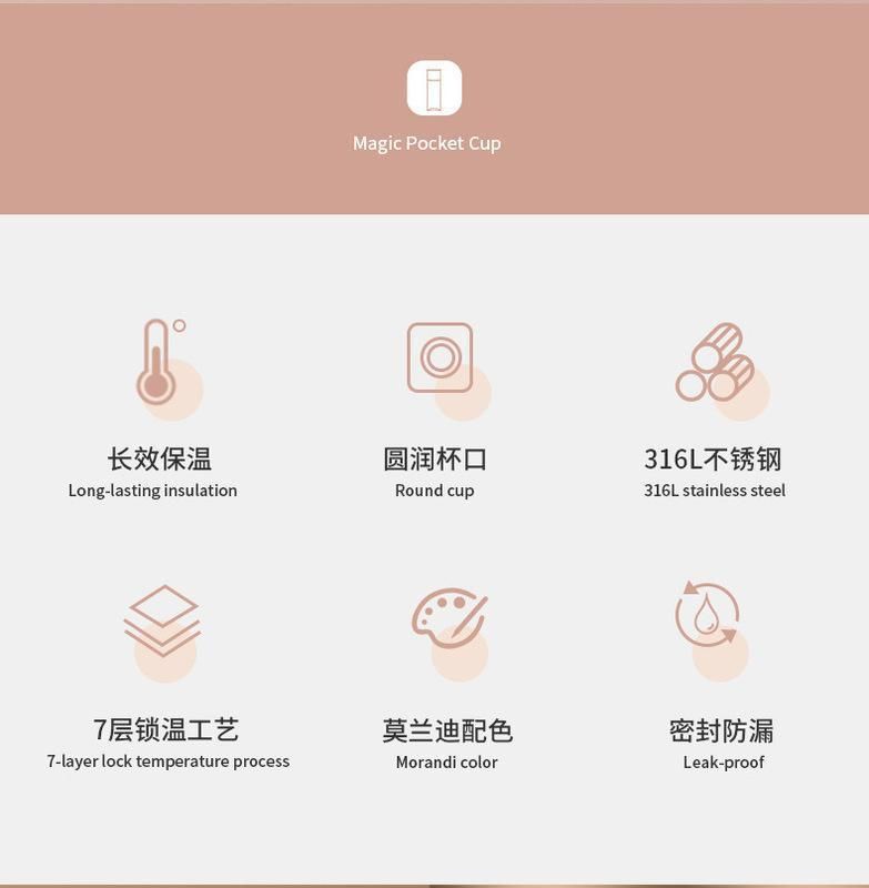 迷你保温杯韩版便携学生磨砂礼品杯镜面内胆保温杯女可印LOGO详情2