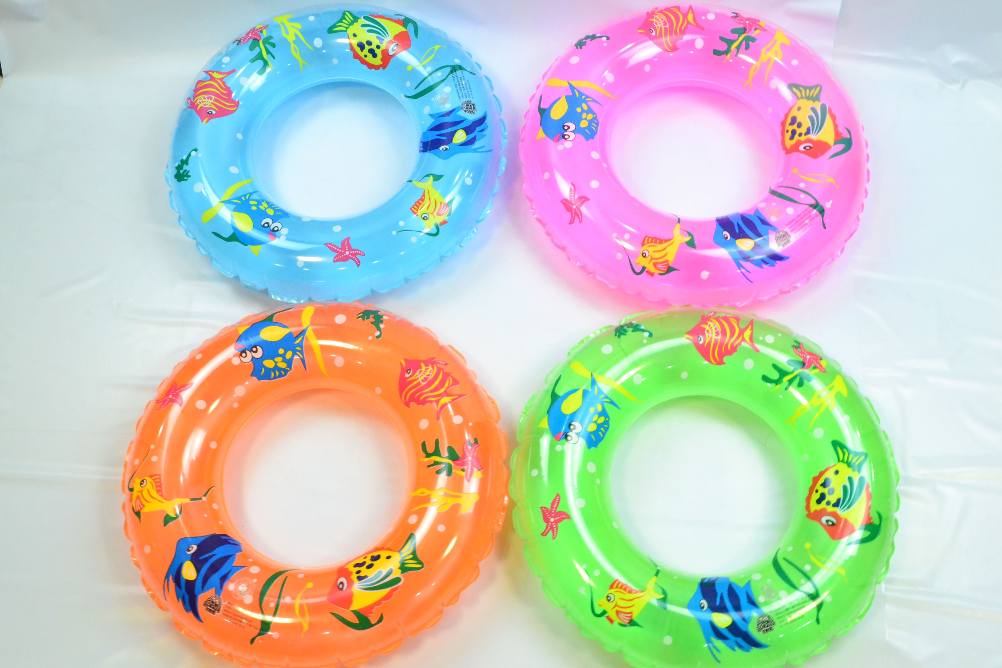 pvc mixed-color and mixed-style transparent swimming rings, water products, inflatable toys, children's swimming rings, Hongyu 1