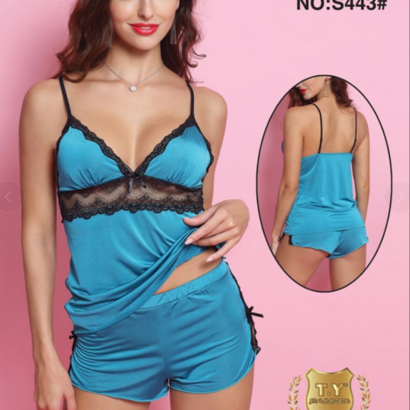 Sexy Blue Pajama set 443