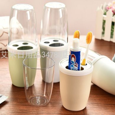 Portable travel toothbrush and dental kit storage box set Couple wash cup Dental jar Brushing cup for tourists