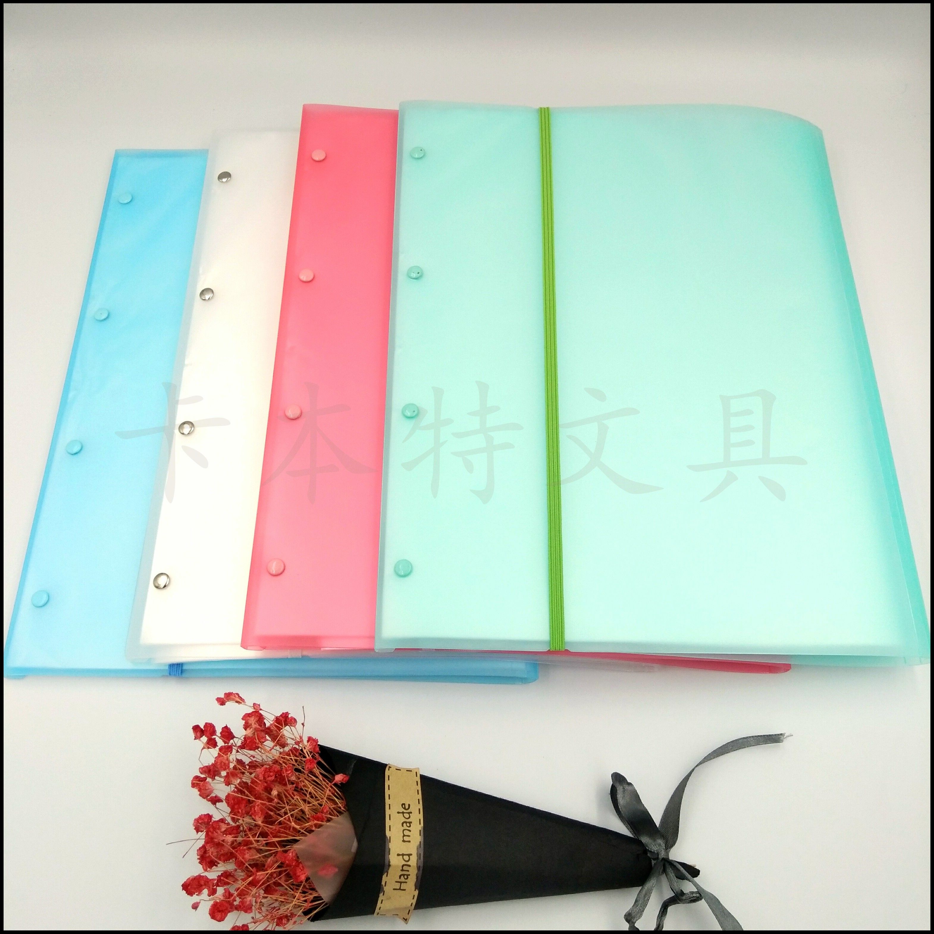 两开40页资料册 绑松紧袋文件册 办公插页袋 厂家直销 学生试卷袋 作业册