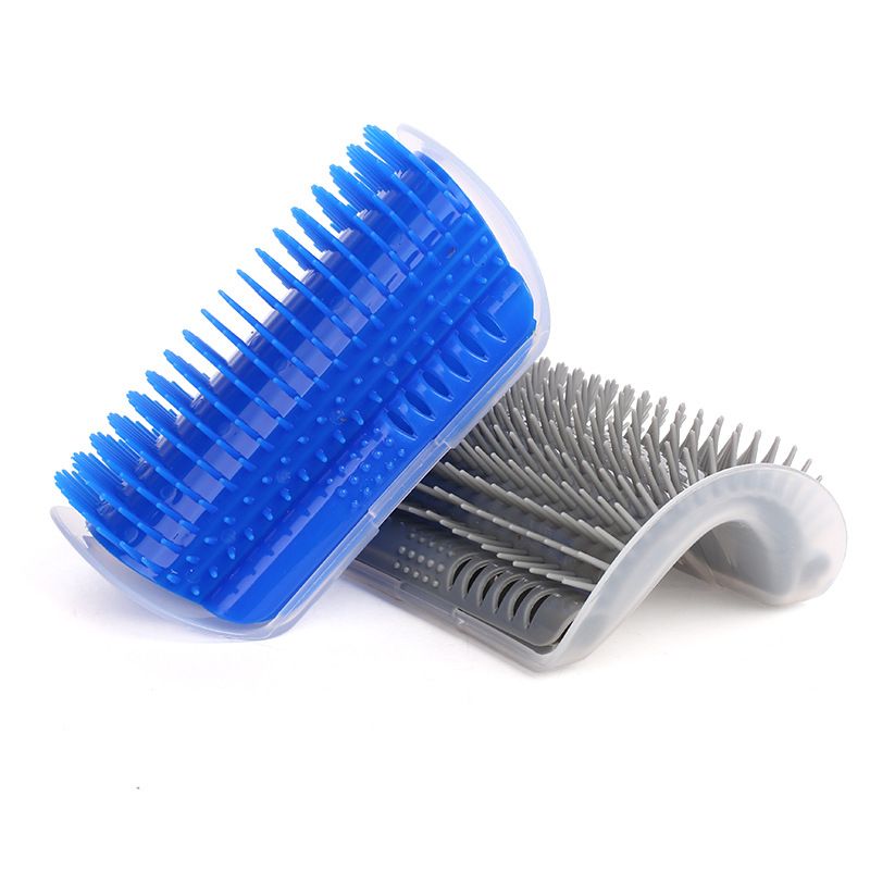 2021 Hot Sale Cat Wall Corner Self Groomer Tool Wall Scratcher Comb Soft Rubber Cats Brush Corner Cat Massage Self With Catnip thumbnail