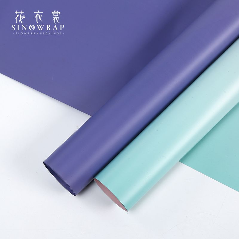 New gradient European and elegant two-color gift wrapping paper for flower dress, waterproof Korean-style flower basket material details Picture