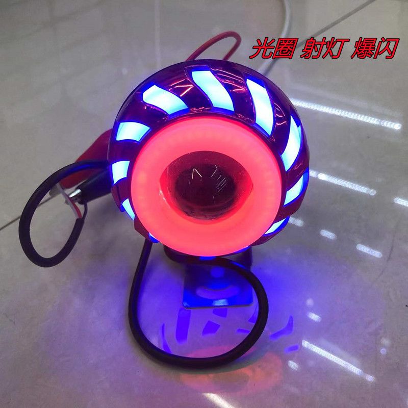 Motorcycle LED light 12V focused spotlight, super bright and powerful light, external hanging 4 or 6 beads, export version details Picture