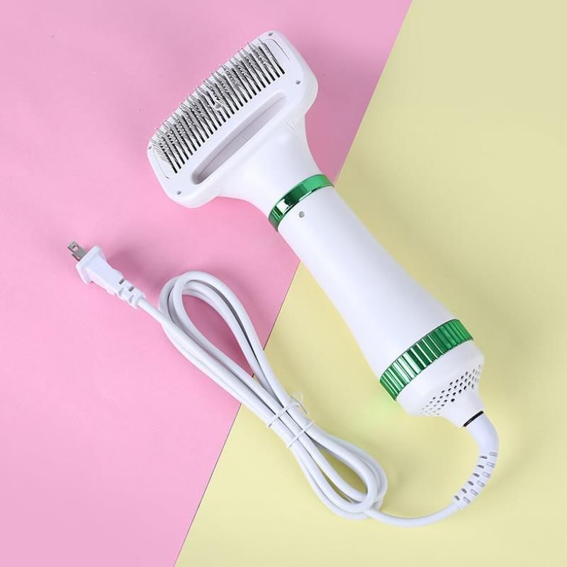 Pet Grooming Hair Dryer 2-in-1 Portable Dog Pet Hair Dryer Brush Low Noise Grooming Dryer Plug In With Slicker Brush thumbnail