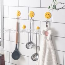 7797 Smiley face adhesive hook plastic hook behind bathroom door adhesive hook Strong adhesive hook