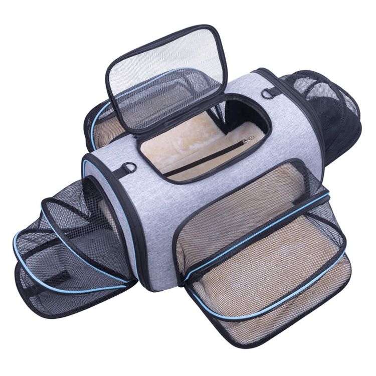 Pet Bag Portable Extensible 4 Sides Expandable Foldable Soft-sided Cat Carrier Bag thumbnail