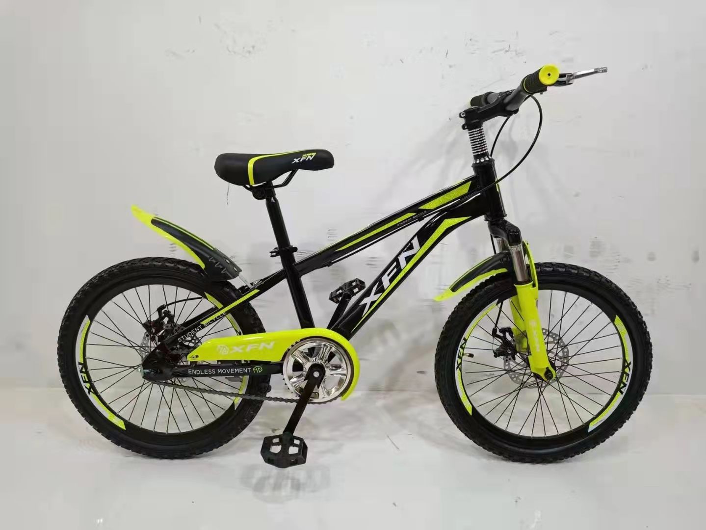 Bicycle 20 inches high-grade new children's bicycle disc brake children's bicycle for boys and girls, argon arc welding high carbon steel frame, Bo Li disc brake, paint decals, aluminum alloy double T 28 knife ring, true