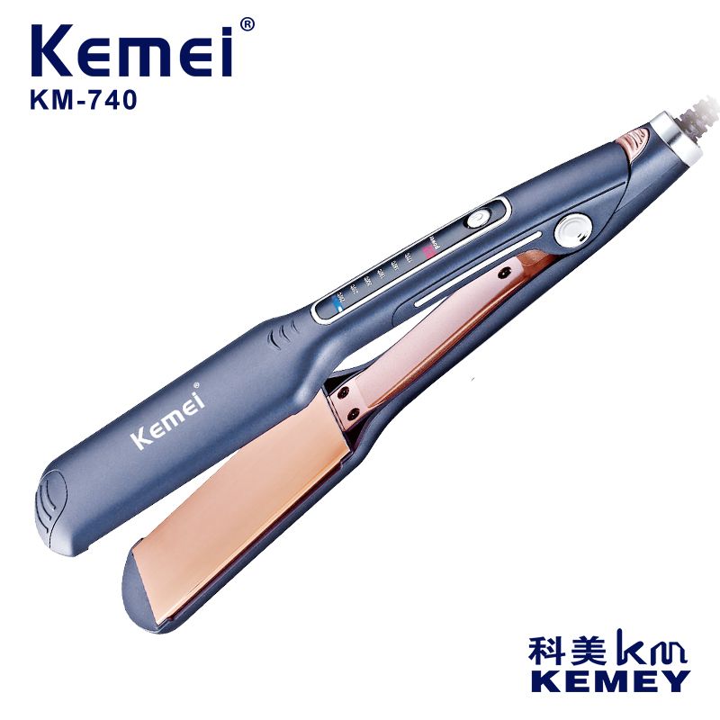 跨境厂家直供夹板直发器 科美KM-740负离子电夹板 厂家批发直发夹