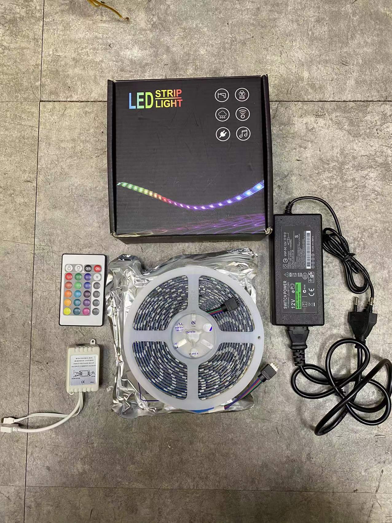 5050RGB 5米小白盒控制器灯带套装