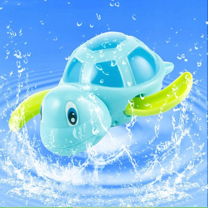 Children's bath and water toy Cool swim baby turtle baby winding up children's bathroom swimming turtle toy details Picture