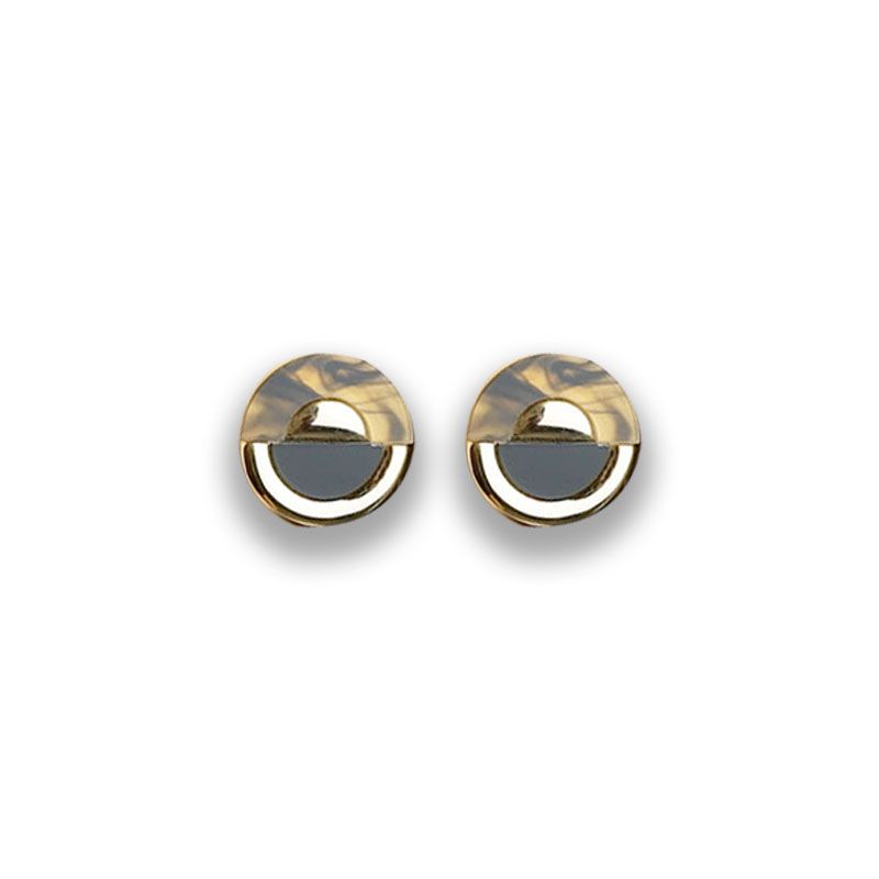 2022 New Europe And The United States Popular Fashion All Gold Earrings High-Grade Color Matching Face Earrings Wholesale Custom Item Picture