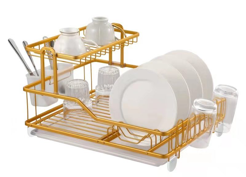 不锈钢厨卫用品沥水碗架 厨房碗筷收纳盘子收纳架 沥水架厨房整理神器 耐用实用家居必备