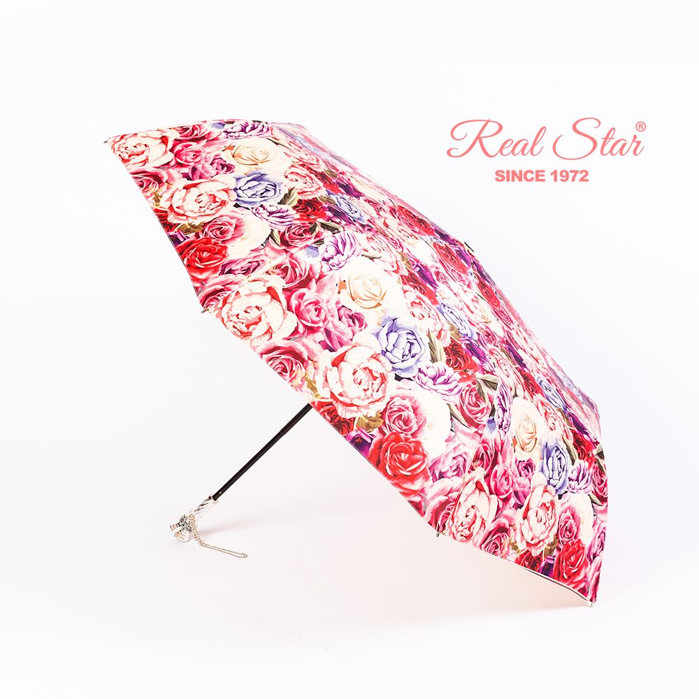 Xingbao Light Luxury gift Umbrella, hand-opened gilded ruby handle, silk umbrella fabric, big red rose gift box, umbrella in stock Application Scenario