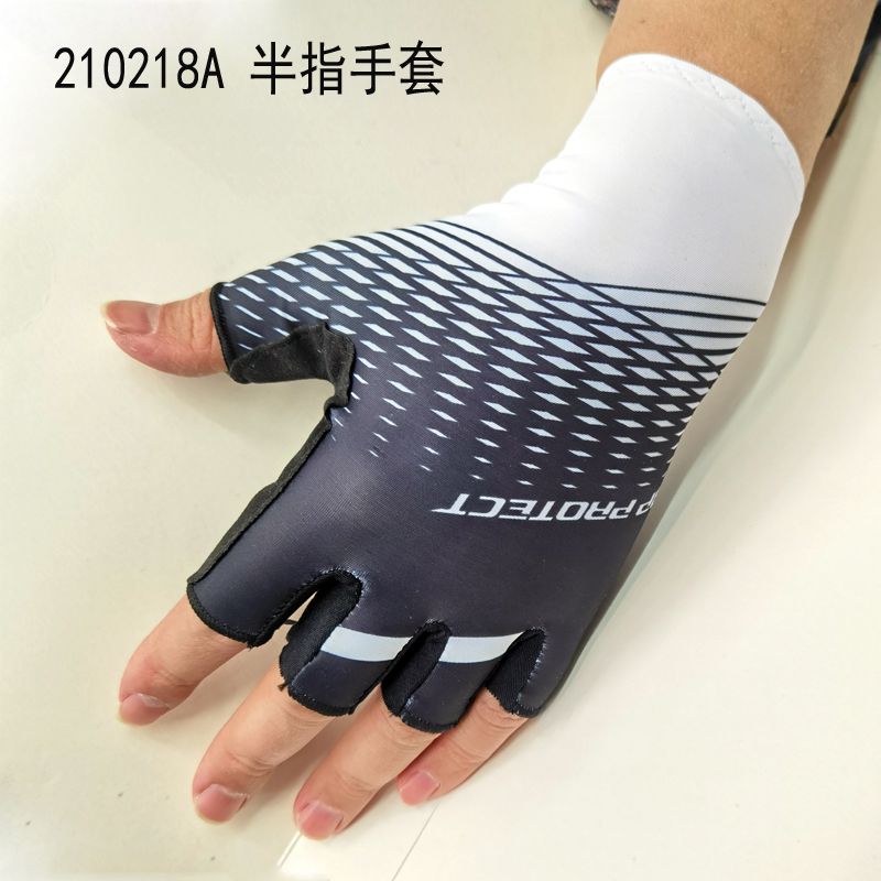 210218A Elastic half-finger gloves Cycling gloves Sports half-finger gloves Fitness gloves Cycling gloves Breathable shock absorption