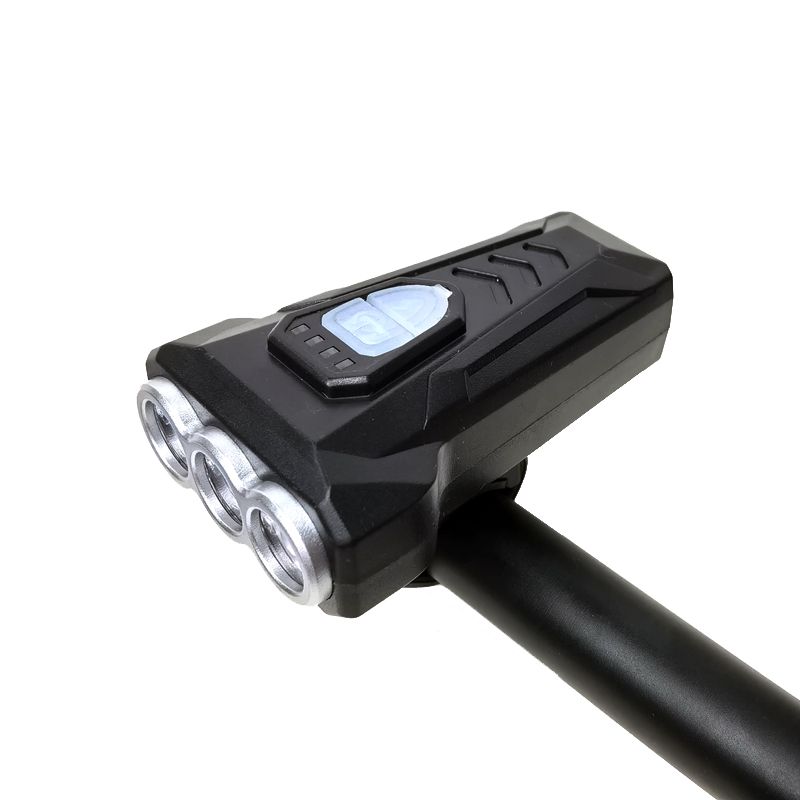 QX-Q13 Power display 3LED bike headlight working light light Charger bike headlight Riding safety warning light