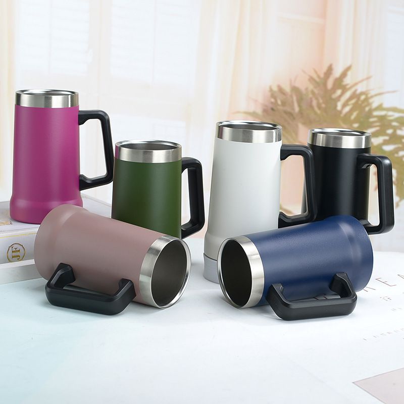 New beer mug made of 304 stainless steel, double-layer vacuum portable cup and insulated cup pic 1