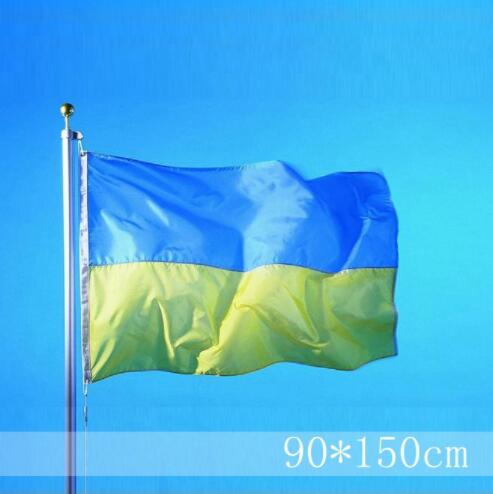 现货90*150cm 3*5ft 乌克兰涤纶旗帜 Ukraine