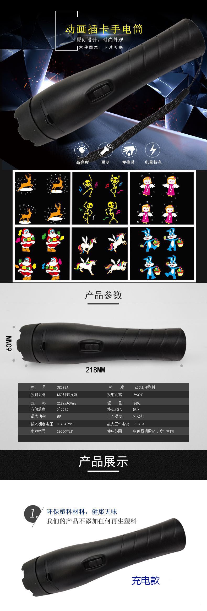 Anime cartoon film insert card animación linterna europa y américa navidad todos los santos toy light LED linterna pic 1